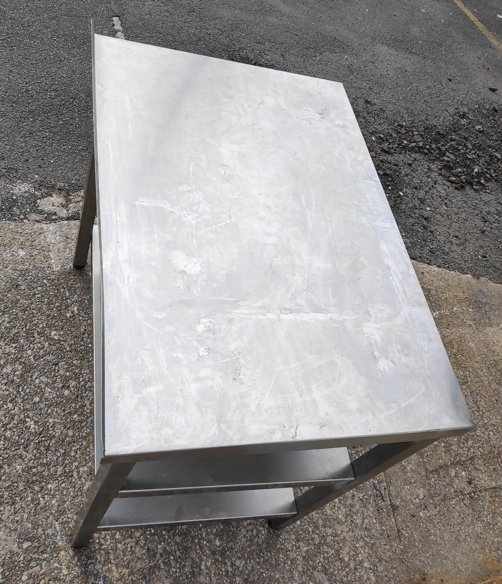 1 x Stainless Steel Prep Bench with Upstand and 2 Shelves - 95cm (L) x 66cm (D) x 90.5cm (H) - - Image 6 of 8