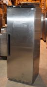 1 x Williams HA400-SA Amber Single Door Upright Refrigerator With Stainless Steel Exterior -