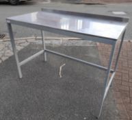 1 x Stainless Steel Prep Bench with Upstand - 126cm (L) x 64.5cm (D) x 95cm (H) - JMCS107 - CL723 -
