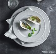 70 x PILLIVUYT 'Plisse' Porcelain Side Plates With A Pleated Design - Dimensions: 21.5cm