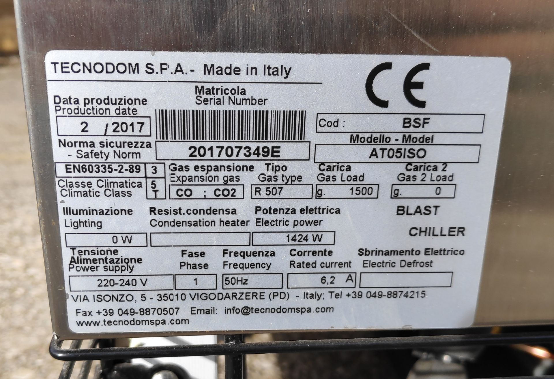 1 x DGD Undercounter Blast Chiller / Freezer - Model: AT05ISO - JMCS100 - CL723- Location: - Image 16 of 17