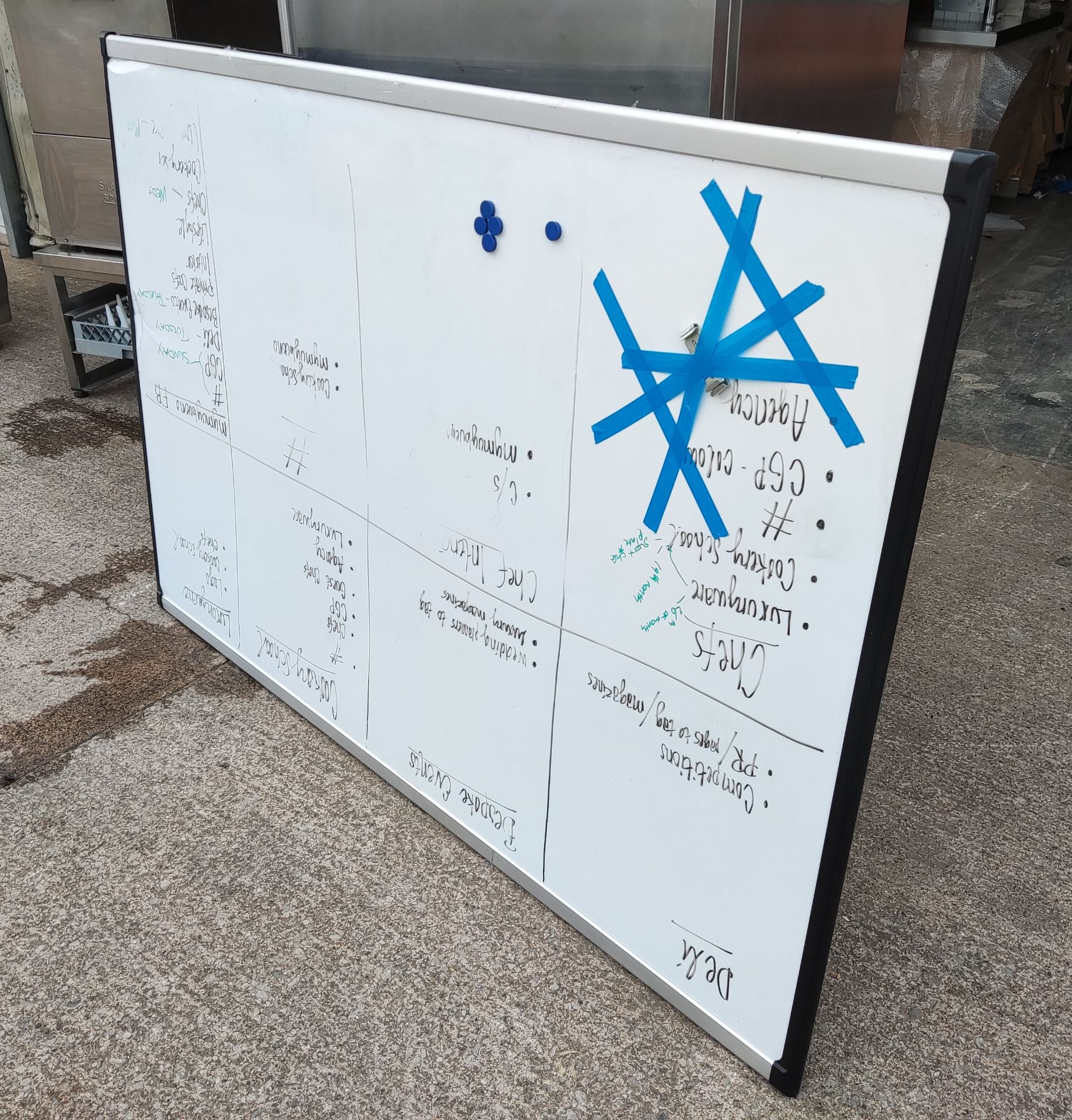 1 x Large Magnetic White Board - 178cm (L) x 122cm (H) - JMCS131 - CL723 - Location: Altrincham - Image 3 of 8