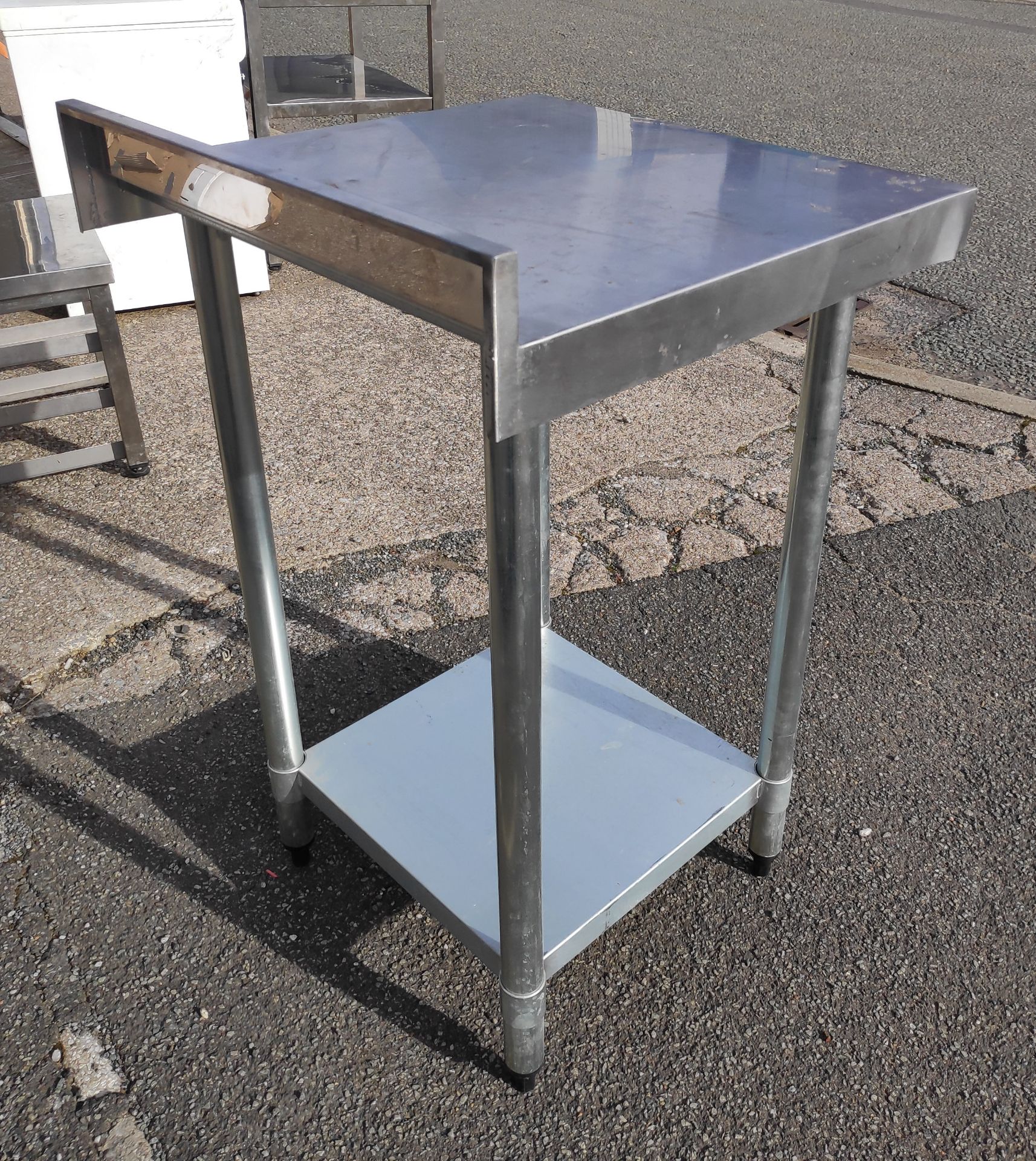 1 x Stainless Steel Prep Bench with Upstand and Shelf - 60cm (W) x 59.5cm (D) x 97cm (H) - JMCS106 - - Image 6 of 7