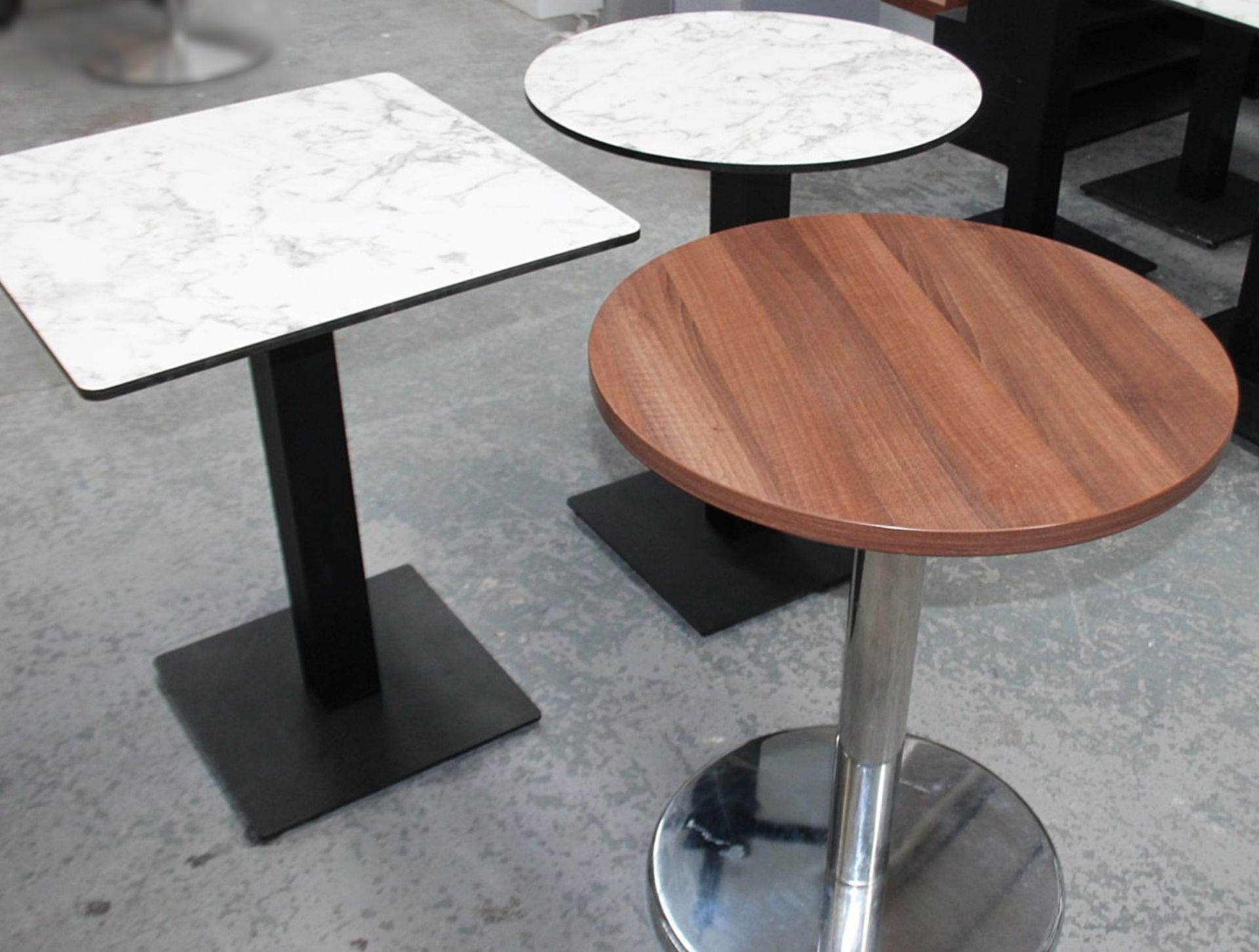 3 x Assorted Bistro Tables With Fixed Robust Metal Bases - CL987 - Ref: G/IT - Location: - Image 2 of 5