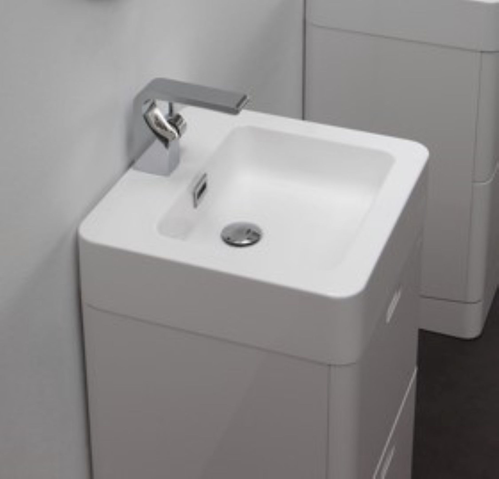 1 x Austin Bathrooms MINI STACKER Bathroom Vanity Unit With MarbleTECH Sink Basin - RRP £650 - - Image 3 of 5