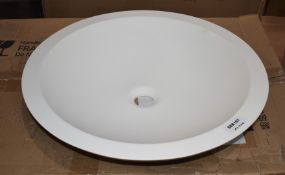 1 x Round Countertop Wash Basin For Vanity Units - New and Unused - Includes Slotted Pop Up