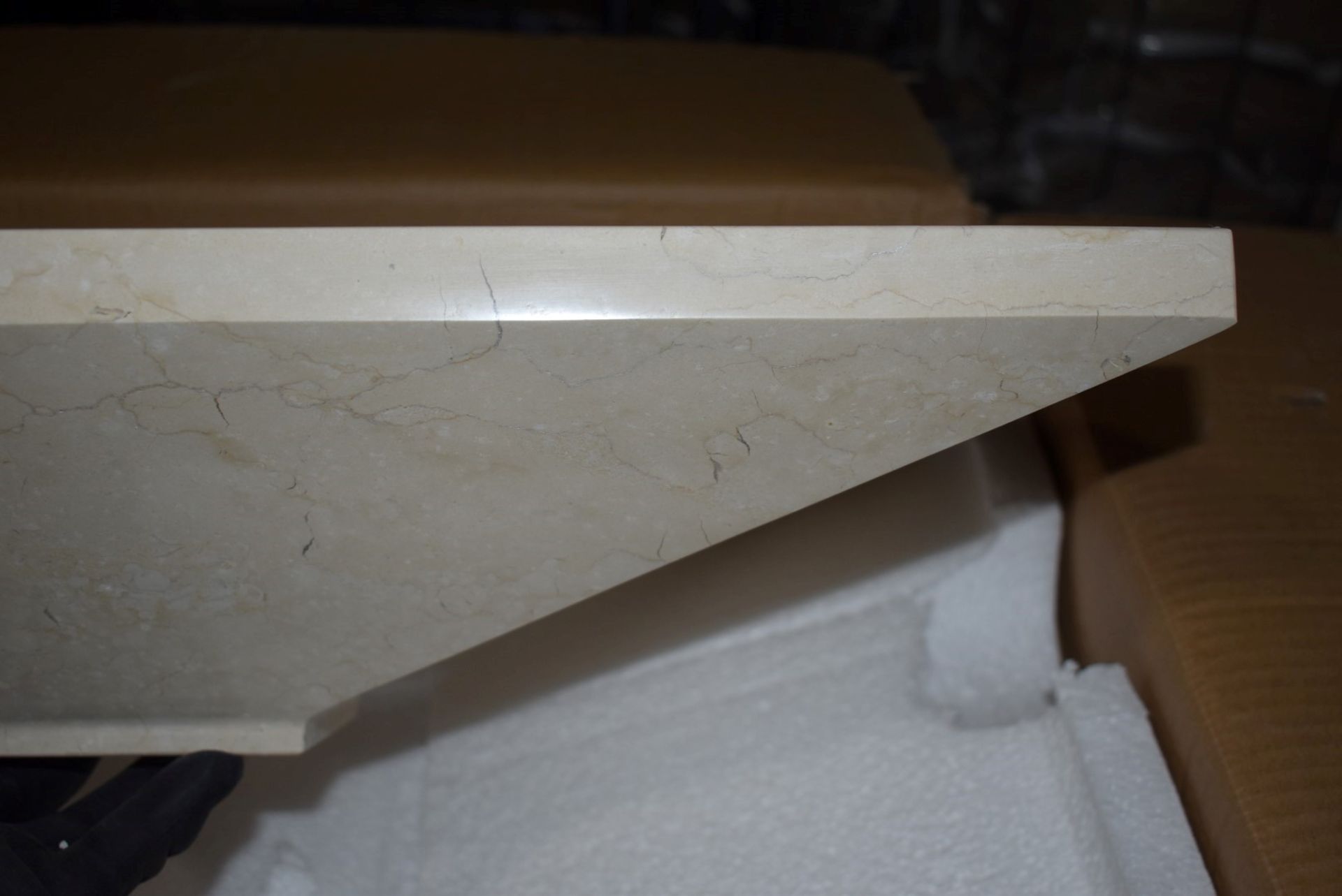 1 x Stonearth 'Karo' Solid Galala Marble Stone Countertop Sink Basin - New Boxed Stock - Image 6 of 8