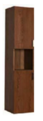 1 x Stonearth Wall Hung Tallboy Bathroom Storage Cabinet - American Solid Walnut - Original RRP £996