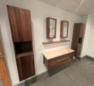1 x Stonearth Venice Solid Walnut Bathroom Suite - Ex Showroom Display - Original RRP £5,600!