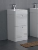 1 x Austin Bathrooms MINI STACKER Bathroom Vanity Unit With MarbleTECH Sink Basin - RRP £650 -