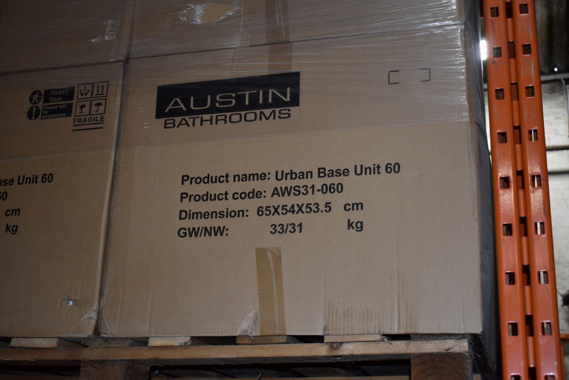 1 x Austin Bathrooms URBAN 60 Wall Mounted Bathroom Vanity Unit With MarbleTECH Sink Basin - RRP £ - Image 3 of 6