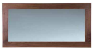 1 x Stonearth Bathroom Wall Mirror With Solid Walnut Frame and Bevelled Glass Mirror - Size Ex Large