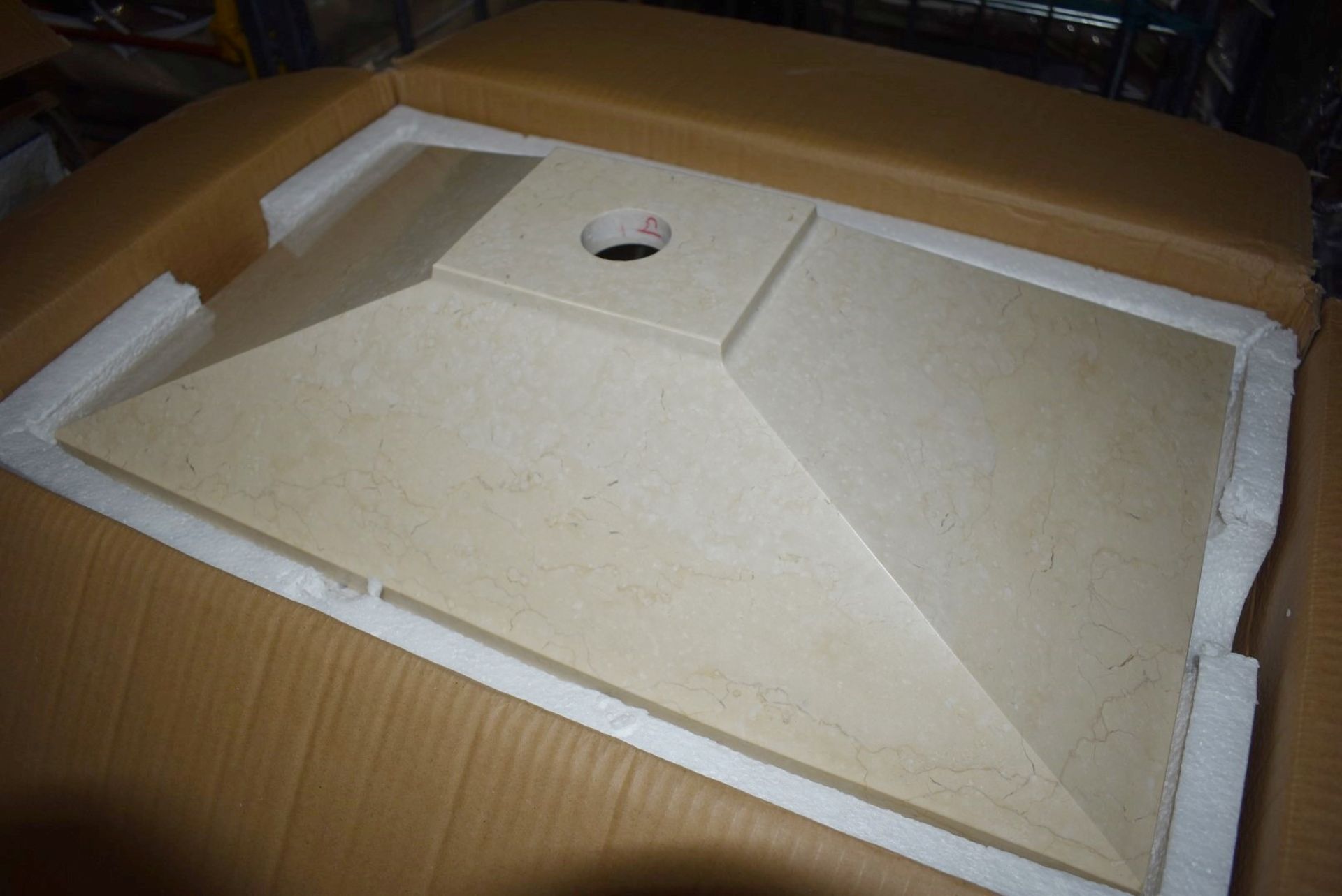 1 x Stonearth 'Karo' Solid Travertine Stone Countertop Sink Basin - New Boxed Stock - RRP £525 - Image 7 of 8