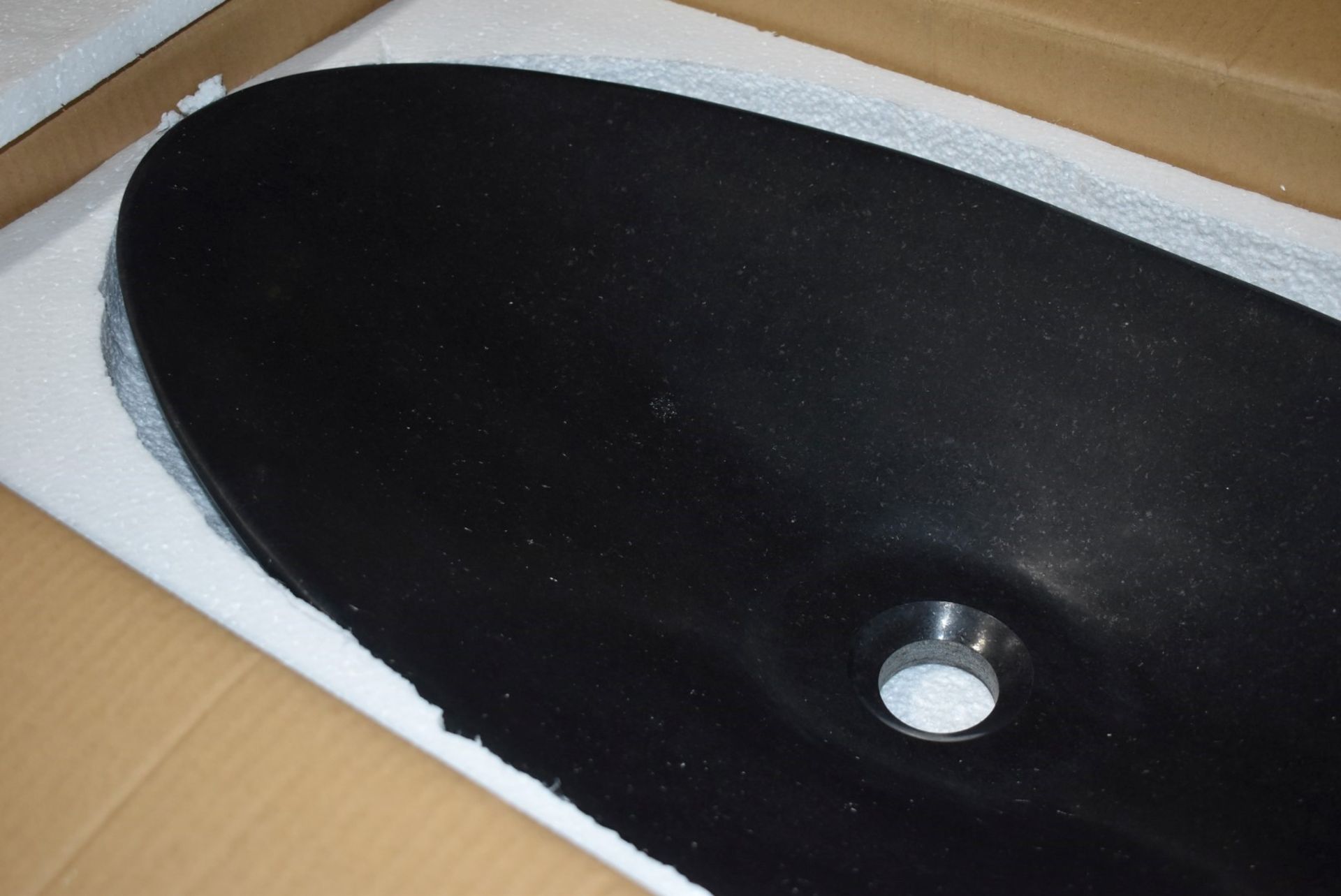 1 x Stonearth 'Cyra' Black Granite Stone Countertop Sink Basin - New Boxed Stock - RRP £620 - - Image 3 of 10