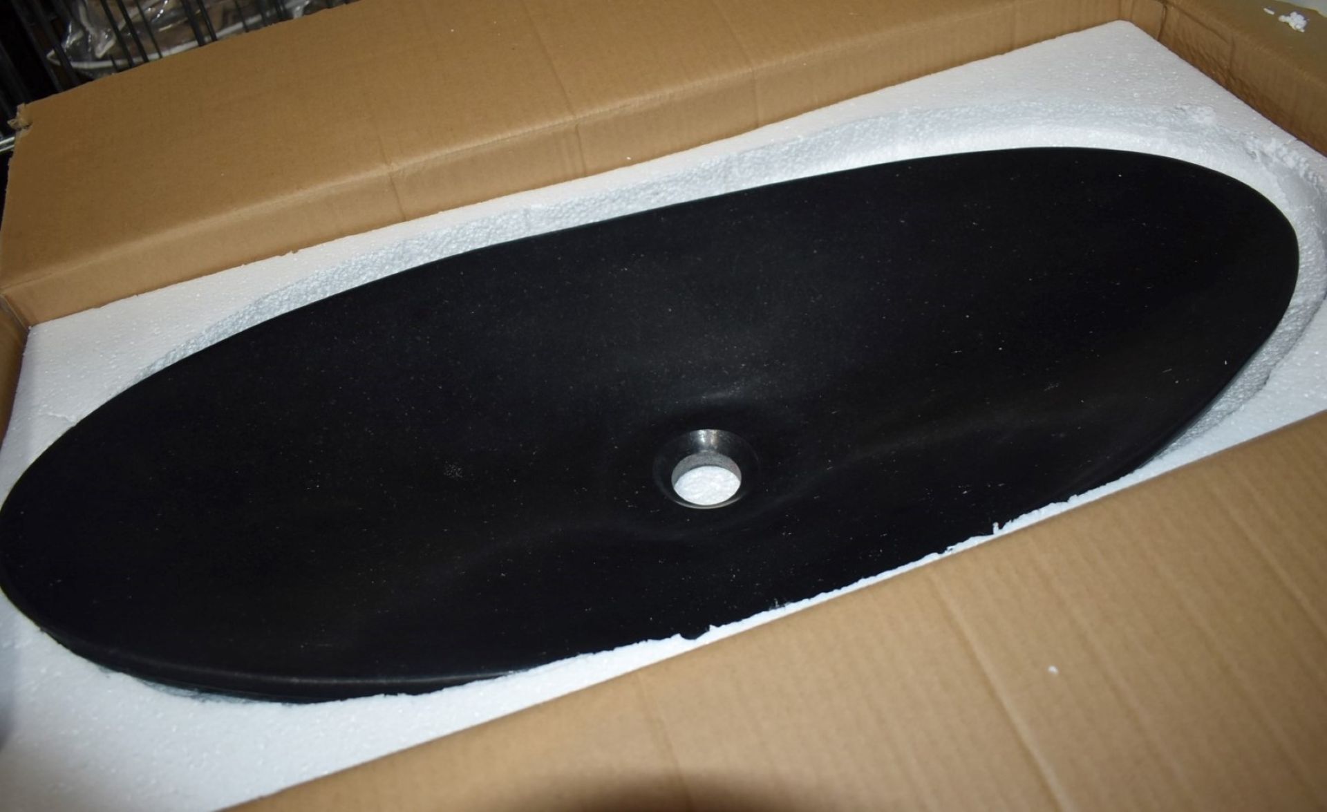 1 x Stonearth 'Cyra' Black Granite Stone Countertop Sink Basin - New Boxed Stock - RRP £620 - - Image 5 of 10