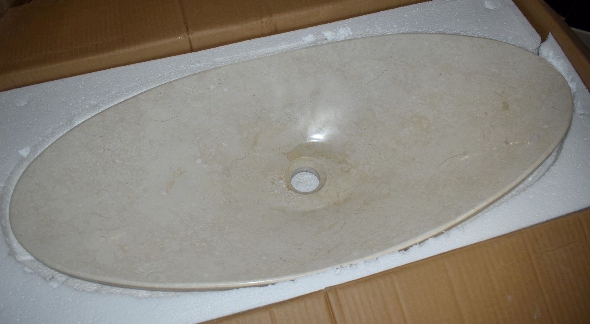 1 x Stonearth 'Cyra' Black Galala Marble Stone Countertop Sink Basin - New Boxed Stock - RRP £ - Image 2 of 7