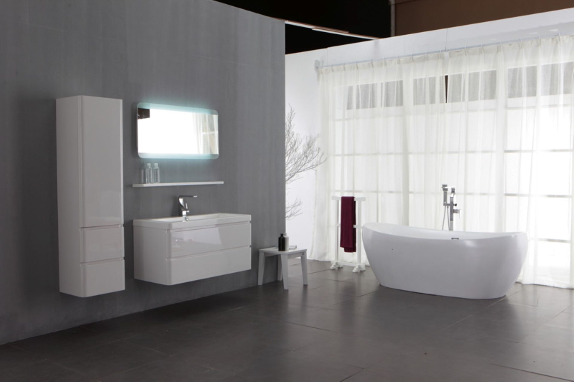 1 x Austin Bathrooms URBAN 60 Wall Mounted Bathroom Vanity Unit With MarbleTECH Sink Basin - RRP £ - Image 6 of 6