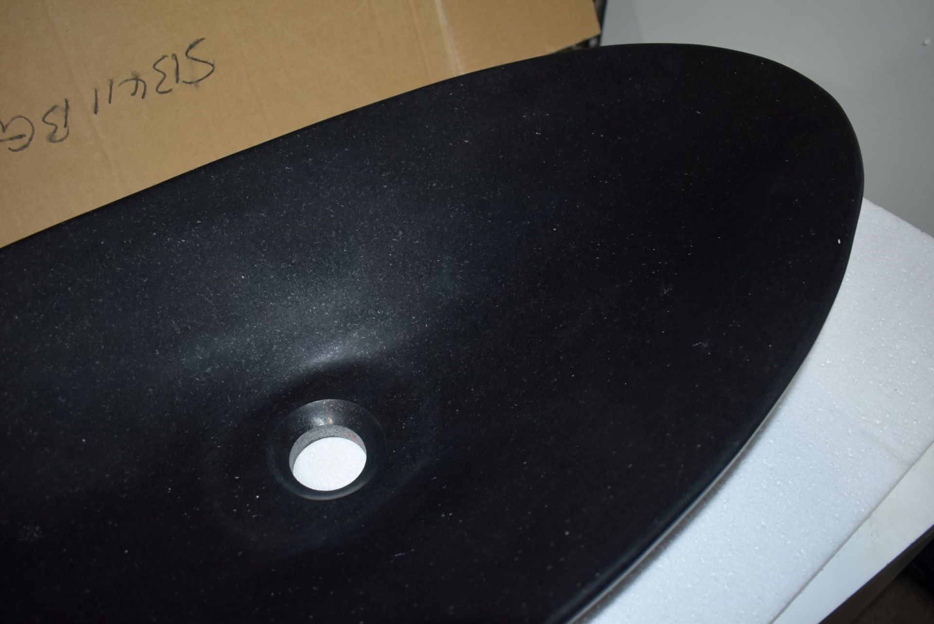 1 x Stonearth 'Cyra' Black Granite Stone Countertop Sink Basin - New Boxed Stock - RRP £620 - - Image 8 of 10