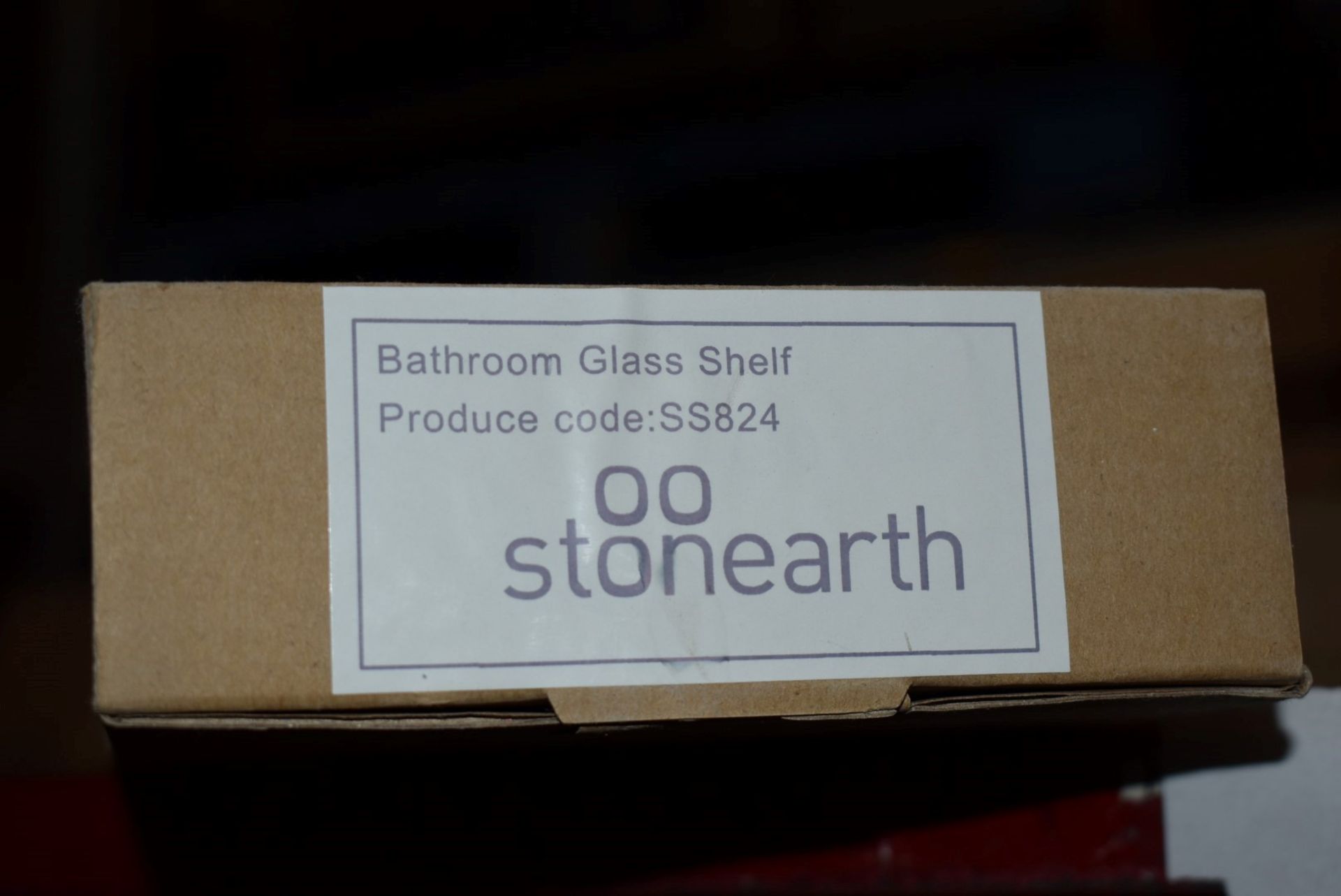 1 x Stonearth Glass Wall Mounted Shelf With Gallery Rail - Solid Stainless Steel - New - Image 3 of 3