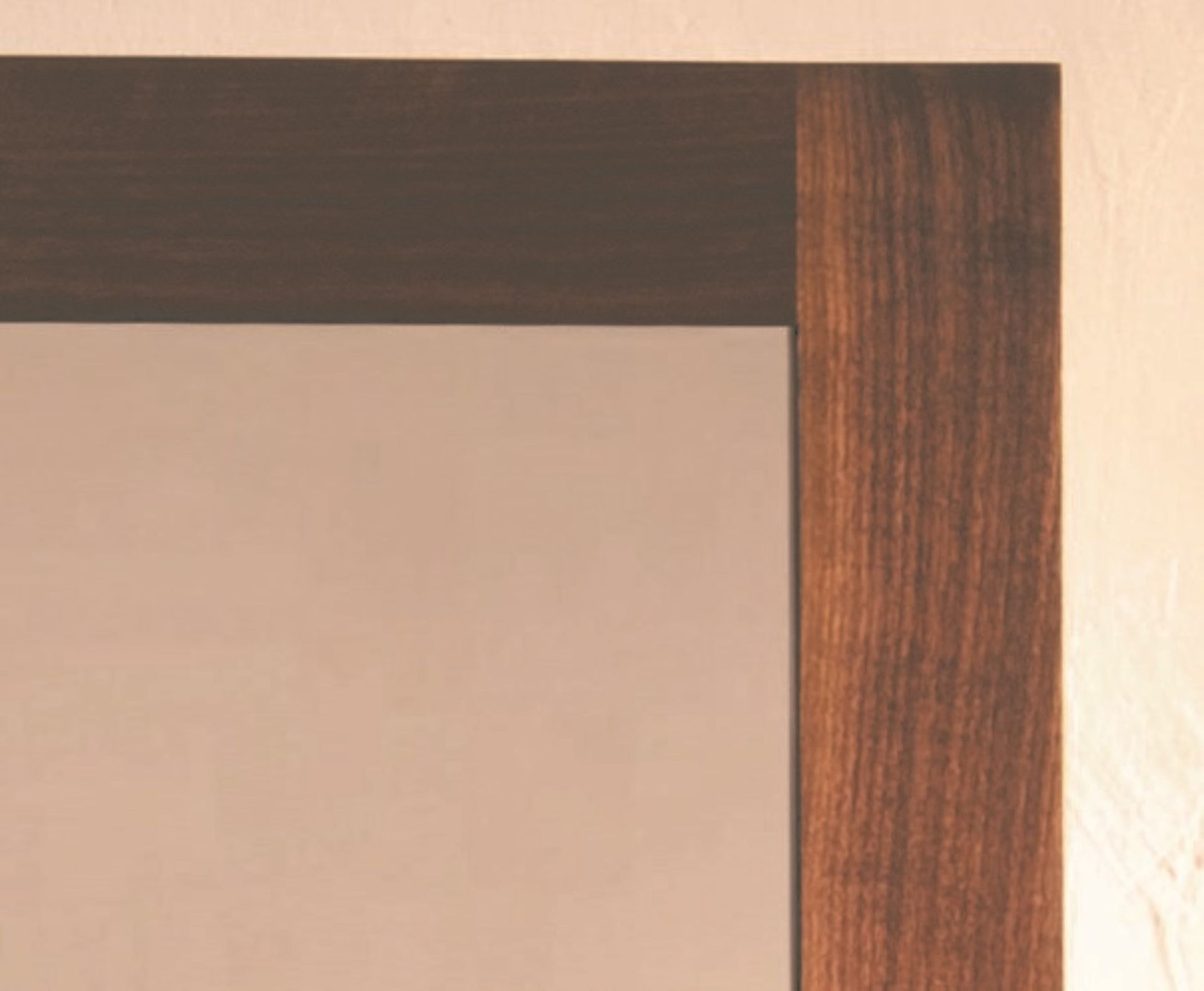 1 x Stonearth Bathroom Wall Mirror With Solid Walnut Frame and Bevelled Glass Mirror - Size Ex Large - Image 3 of 12