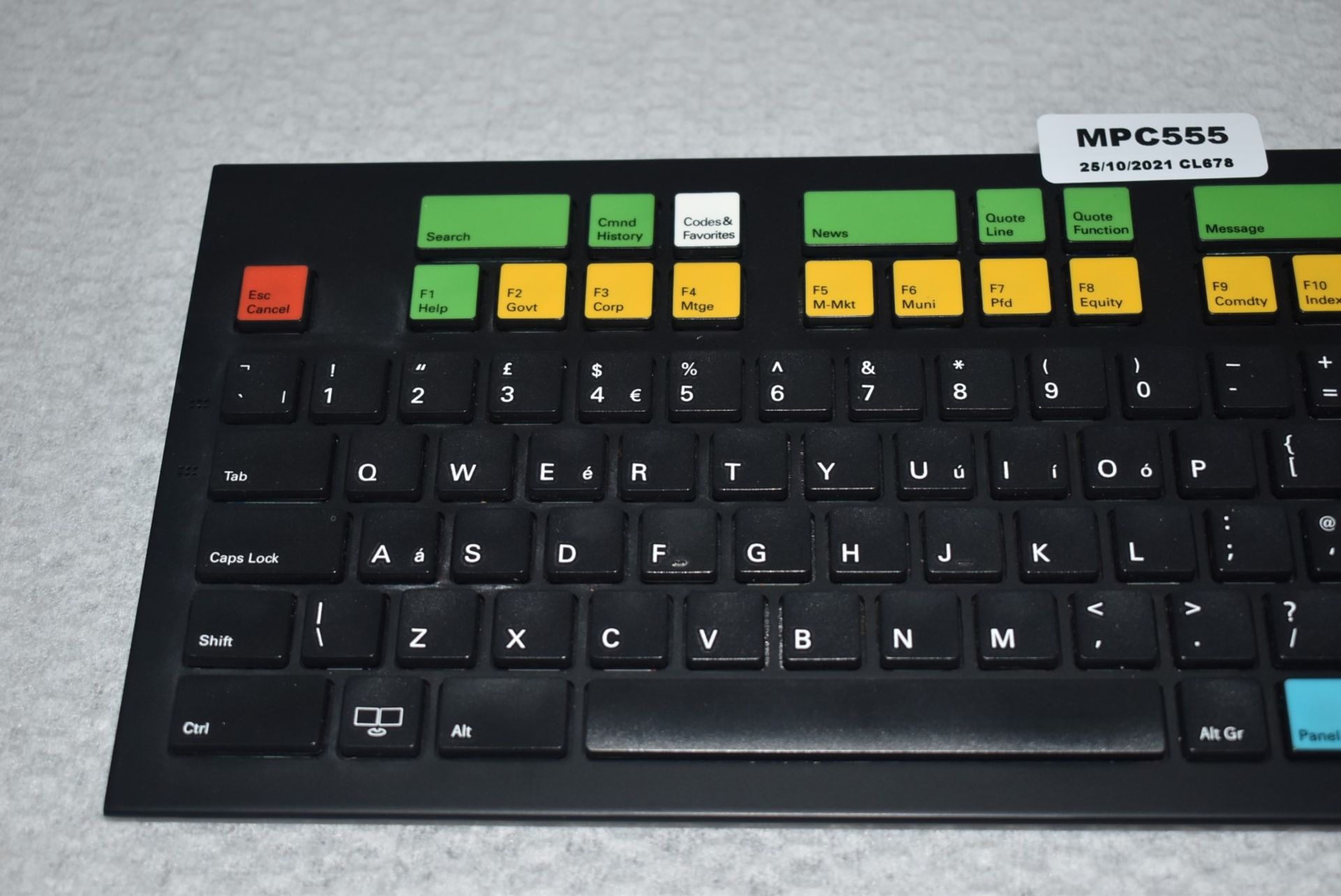 1 x Bloomberg STB100 Financial/Trading Keyboard with Fingerprint Scanner - Ref: MPC555 CG - - Image 2 of 4