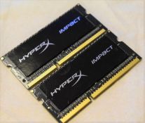 16GB x HyperX Impact Memory - Suitable For Laptops or Intel Nucs - 1600Mhz DD3L Low Voltage 1.