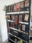 1 x Retail Display Stand With Approx 70 x Items Including Various Hardware Items