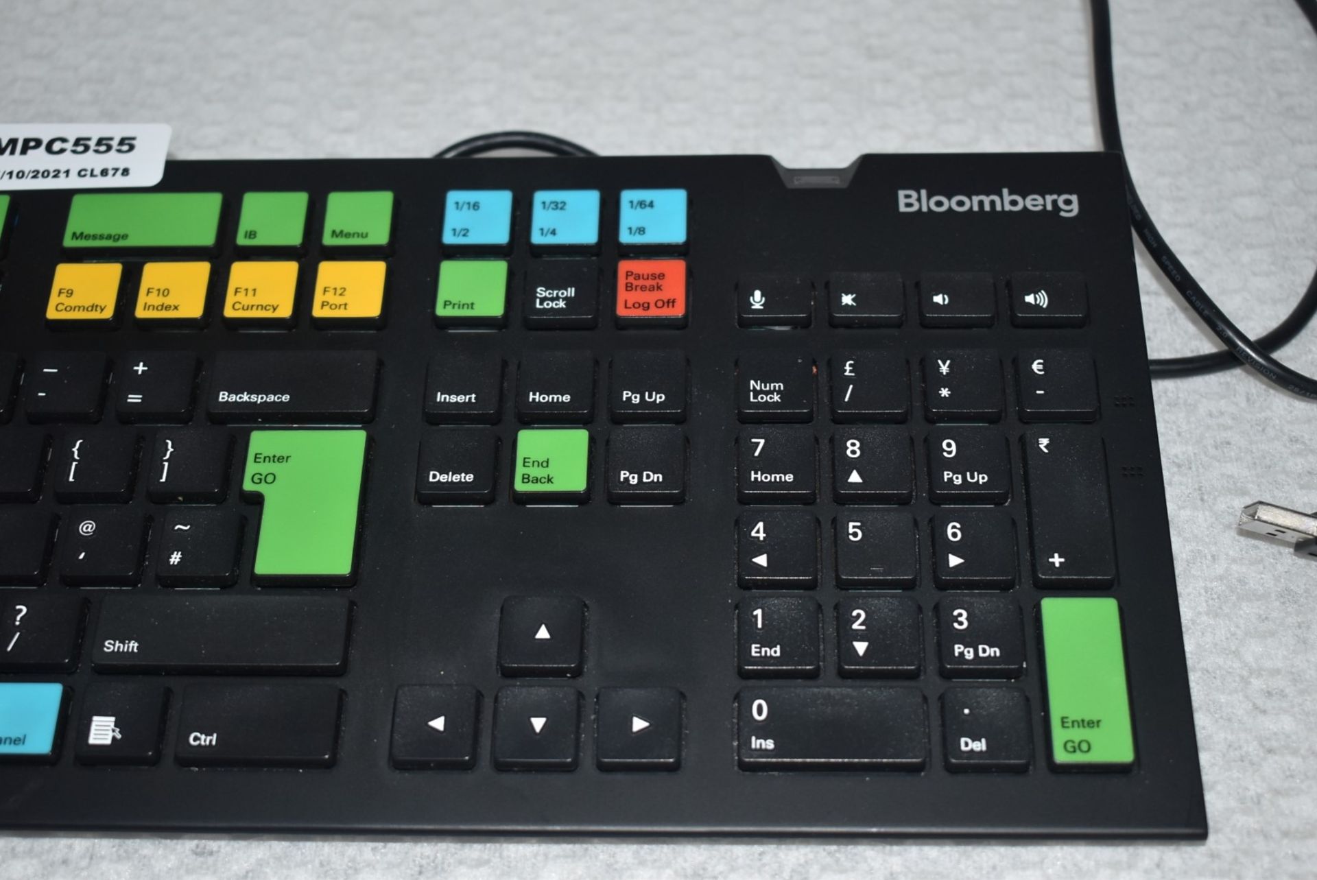 1 x Bloomberg STB100 Financial/Trading Keyboard with Fingerprint Scanner - Ref: MPC555 CG - - Image 3 of 4