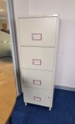1 x Fire Resistant Four Drawer Filing Cabinet - Protections Important Documents From Fire Damage -