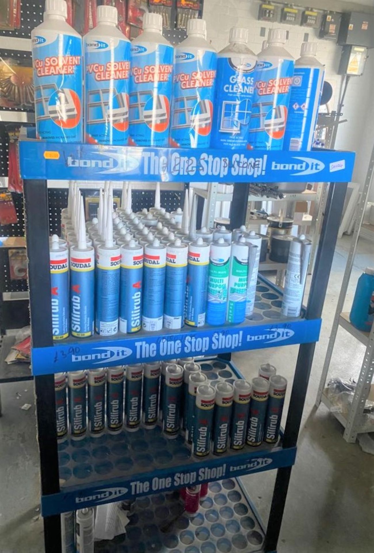 1 x Retail Display Stand With Approx 70 x Items Including PVC Solvent Cleaner and Sealer - Image 3 of 6