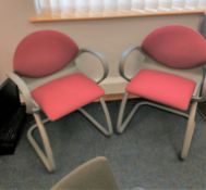 3 x Office Chairs in Grey and Red - Ref: 1 x AC002 & 2 x AC003 - Location: Site 1, Stafford,
