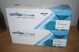 2 x HP Laserjet Pro 200 Toner Cartridges Including Yellow and Magenta - Ref: MPC250 CB - CL678 -