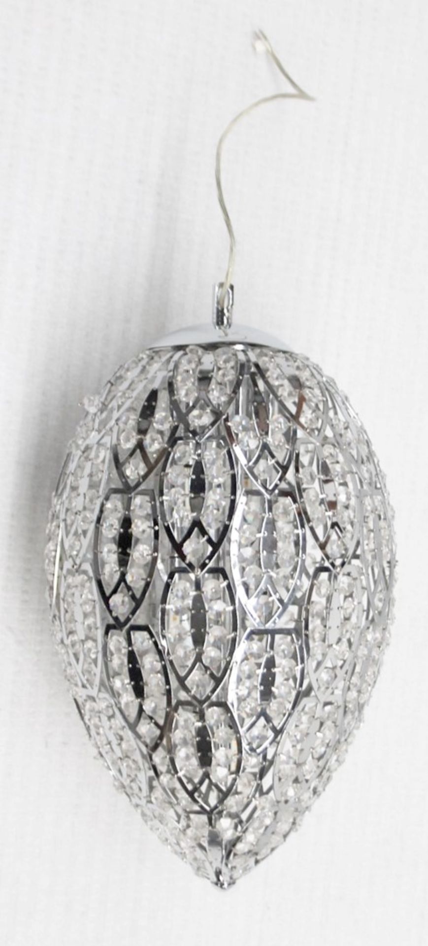 1 x High-end Italian LED Egg-Shaped Light Fitting Encrusted In Premium ASFOUR Crystal - RRP £4,000 - Image 2 of 9
