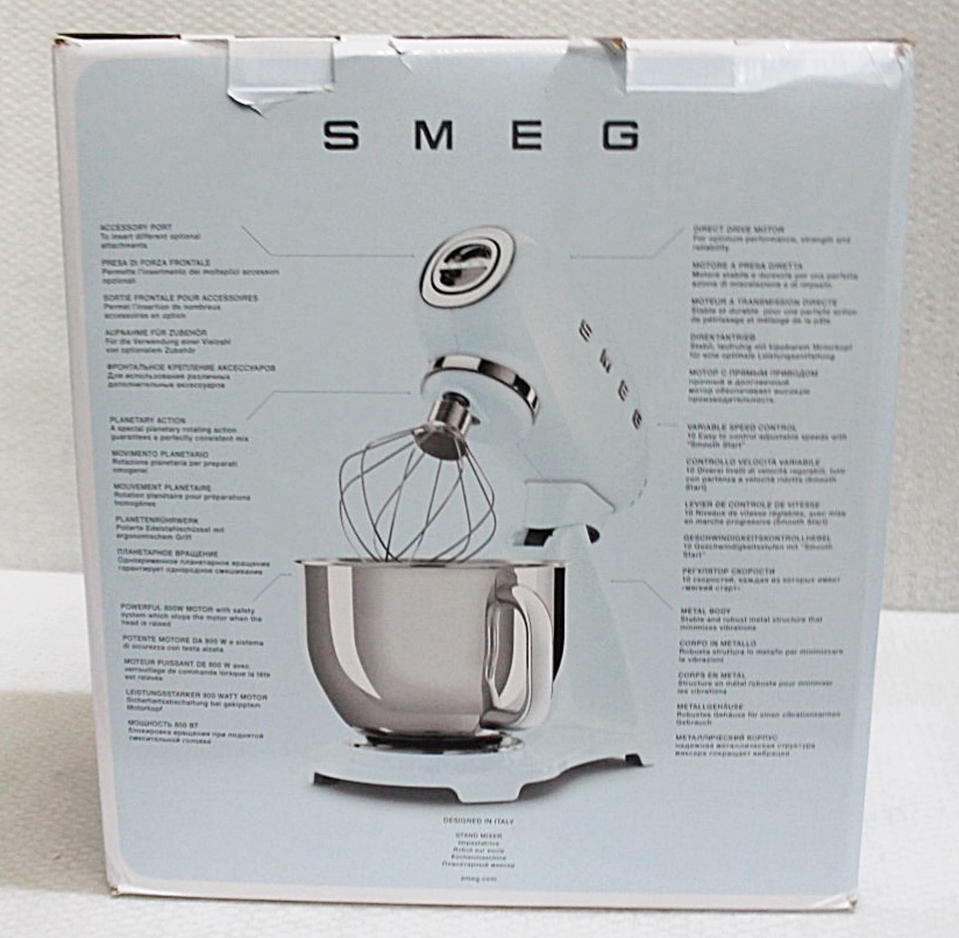 1 x SMEG 50'S Style Stand Mixer In White (4.8L) - Original Price £499.00 - Unused Boxed Stock - Image 21 of 21