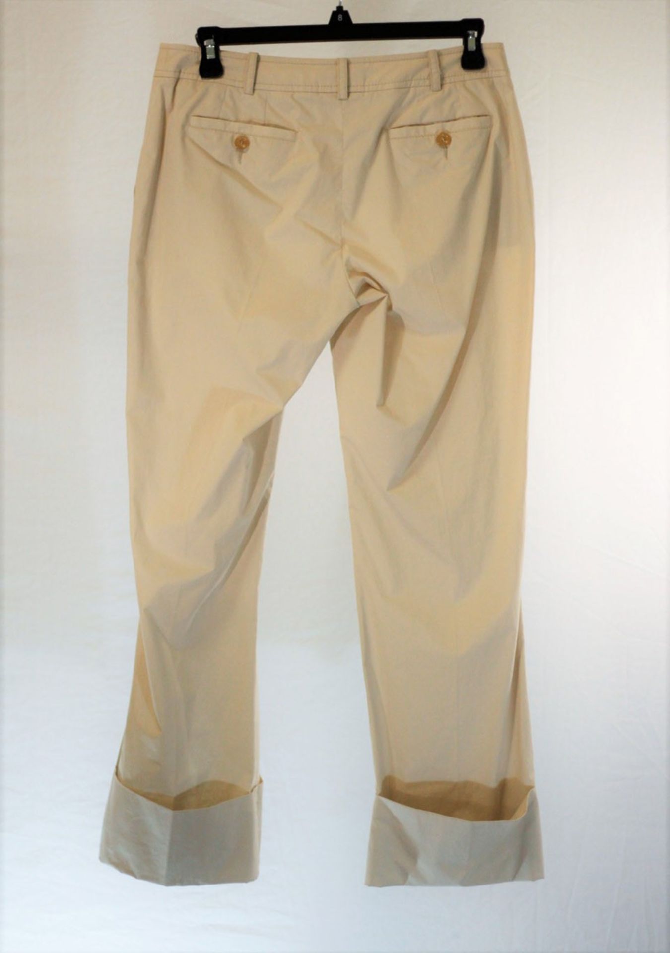 1 x Agnona Beige Trousers - Size: 14 - Material: 97% Cotton, 3% Elastane. Lining 100% Cupro - From a - Image 7 of 8