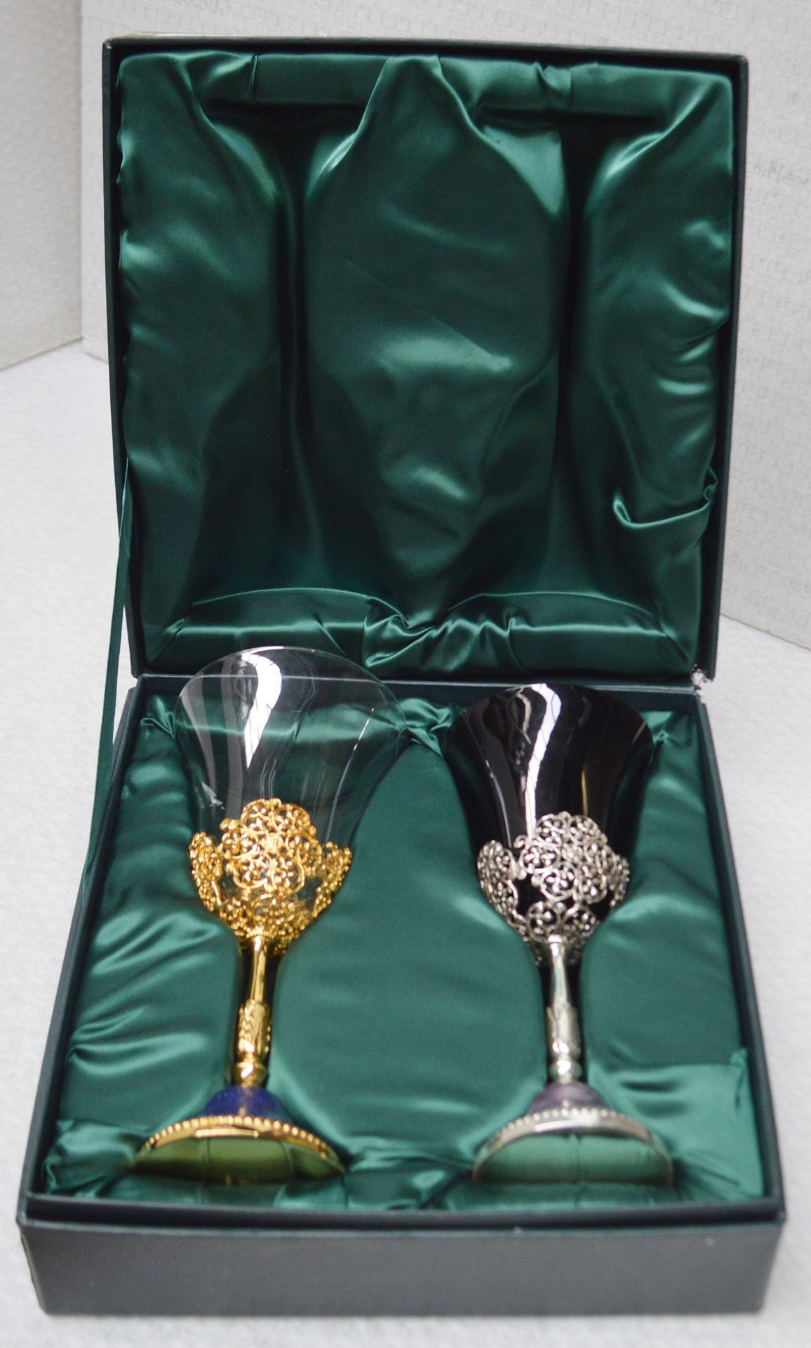 2 x BALDI 'Home Jewels' Italian Hand-crafted Crystal FONTAINEBLEAU Water Goblets - RRP £1,289 - Image 3 of 4