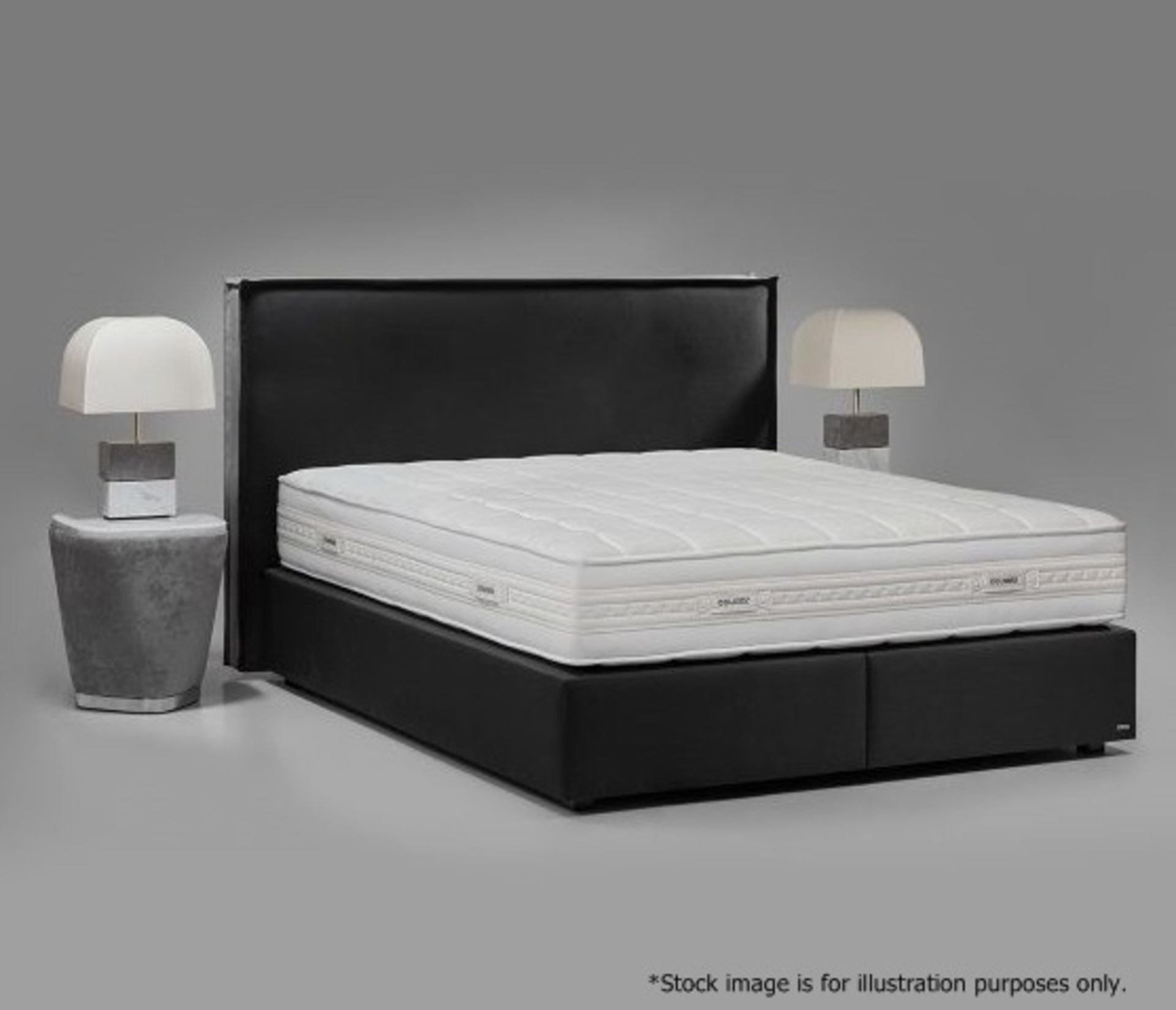 1 x COLUNEX 'Elite' Super Kingsize Divan Bed Base In A Grey Leather RRP £3,008 - Image 8 of 8