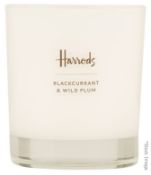 1 x HARRODS Branded Blackcurrant And Wild Plum Candle (230g) - Unused Boxed Stock - Ref: HHW369/