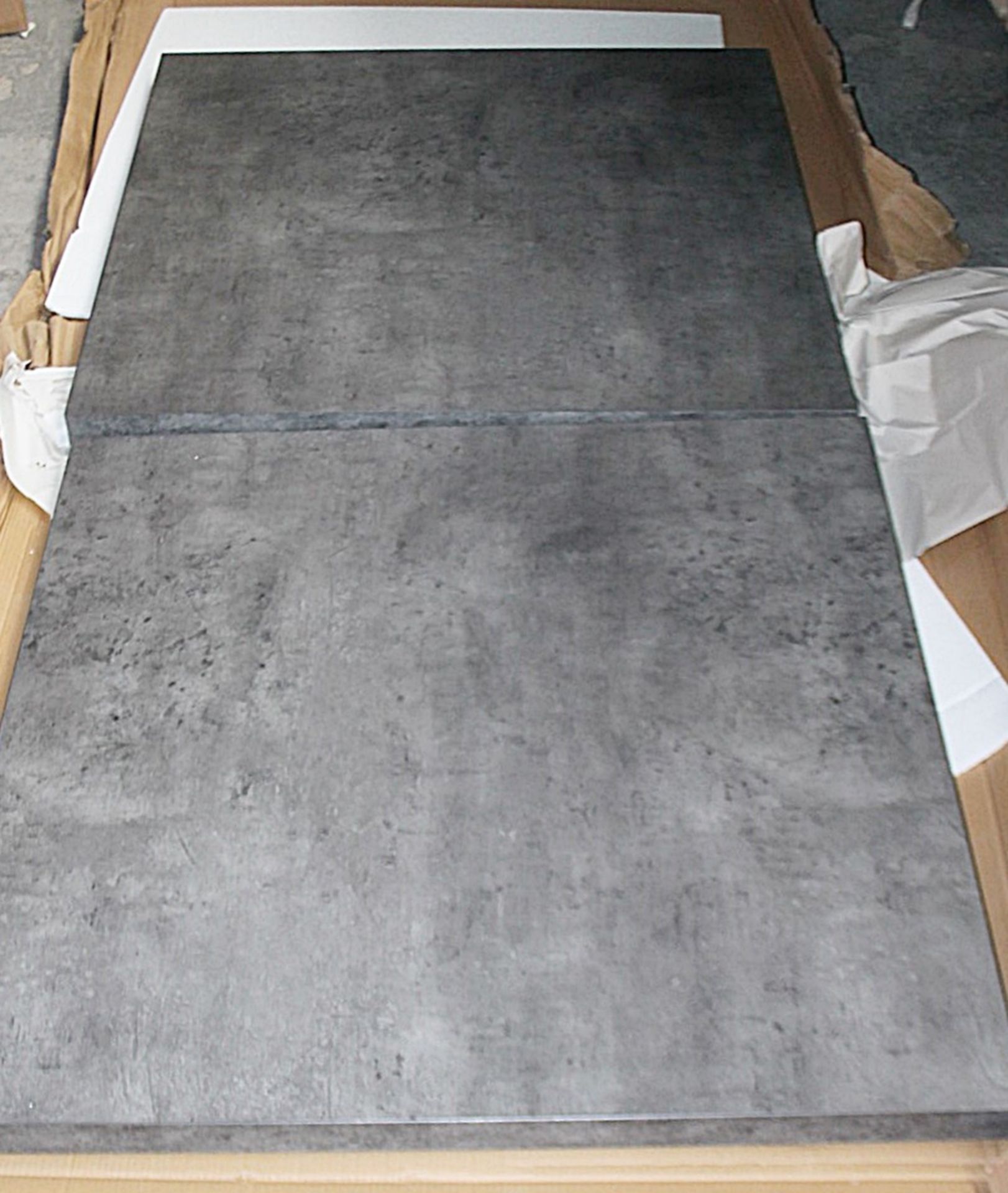 1 x Temahome 'Apex' Concrete-style and Black Extending Dining Table Top (No Base) - Dimensions: - Image 3 of 6