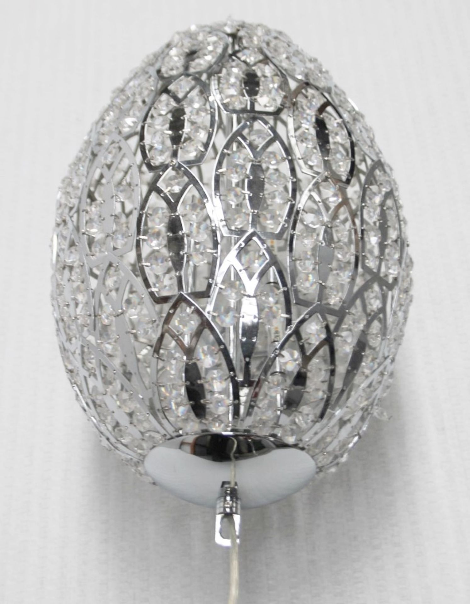 1 x High-end Italian LED Egg-Shaped Light Fitting Encrusted In Premium ASFOUR Crystal - RRP £4,000 - Image 4 of 9