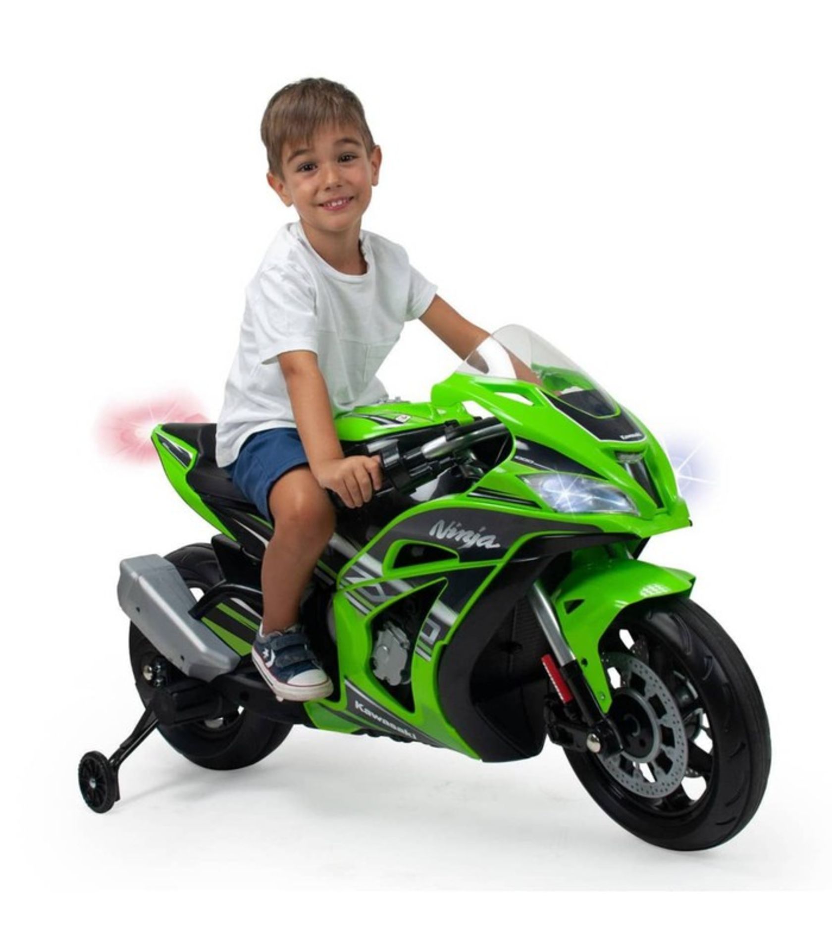 1 x Injusa Kids Electric Ride On Kawasaki ZX10 12V Motorcycle - 6495 - HTYS174 - CL987 - Location: - Image 2 of 24