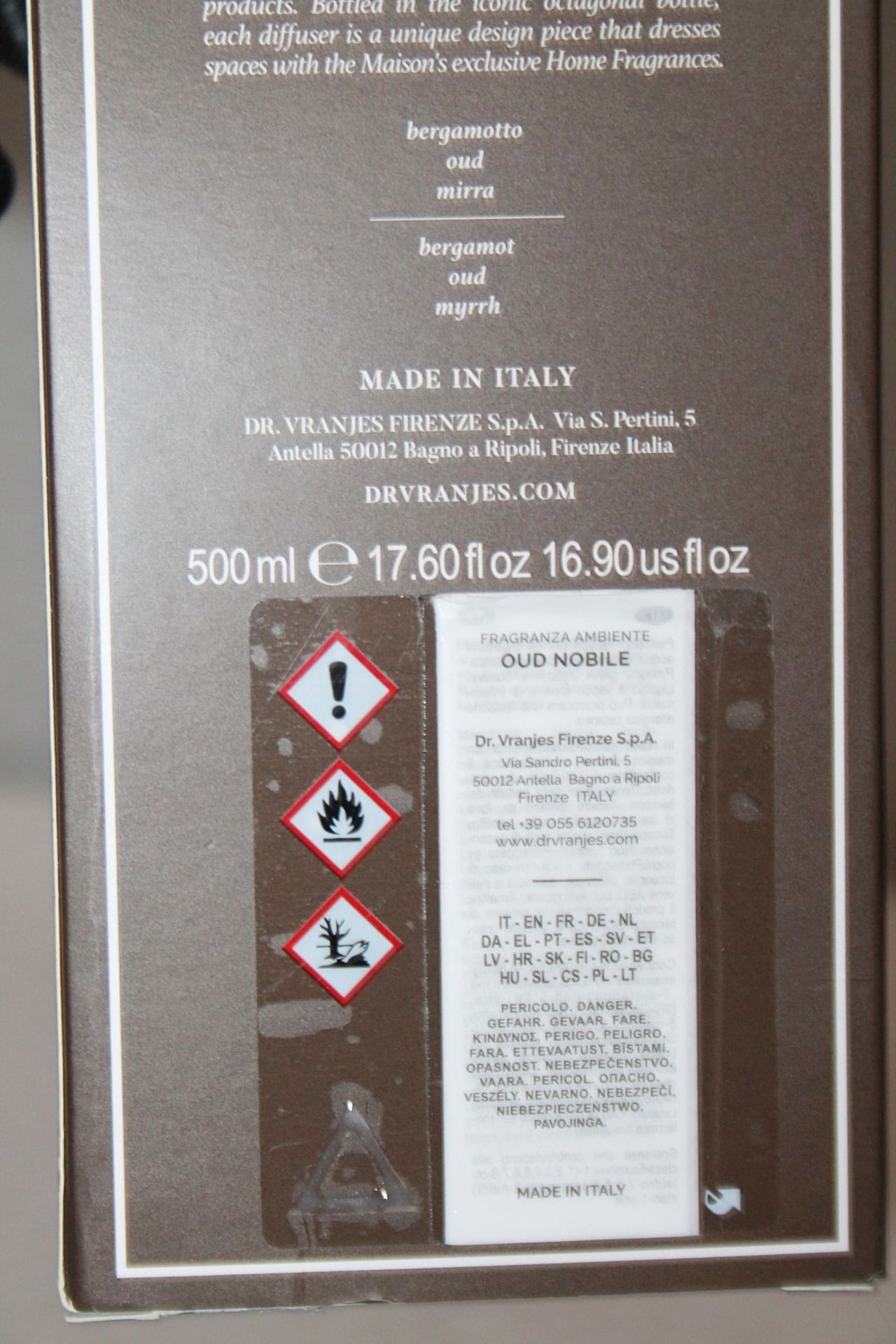 1 x DR. VRANJES FIRENZE Oud Nobile Diffuser Fragrance (500ml) - Original Price £92.95 - Image 7 of 7
