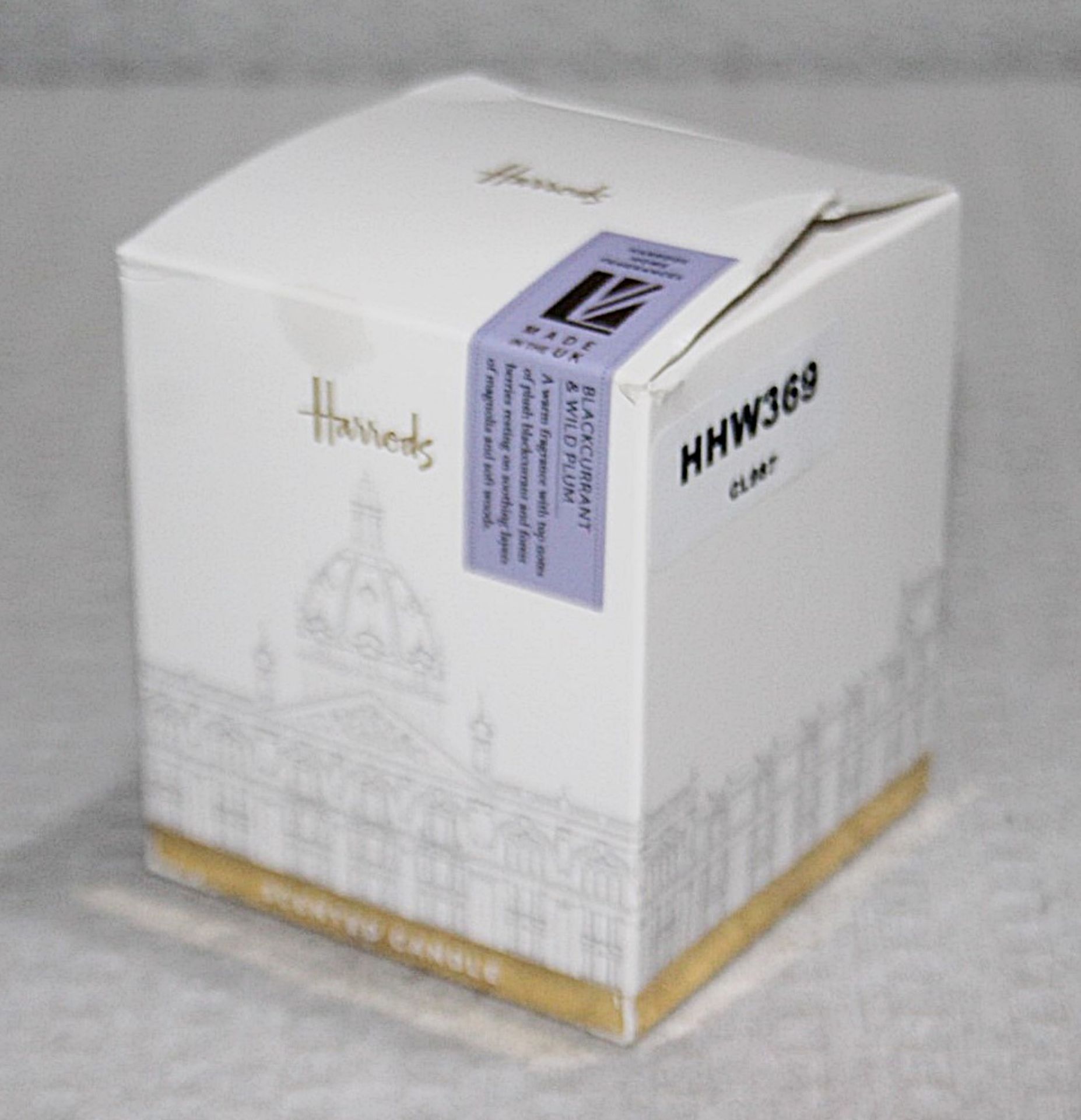 1 x HARRODS Branded Blackcurrant And Wild Plum Candle (230g) - Unused Boxed Stock - Ref: HHW369/ - Image 5 of 5