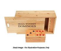 1 x Mega Wooden Dominoes Set by Uber Games