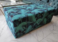 2 x Large Bespoke Fabric Upholstered Seating Benches by Den Living - Dimensions: H47 x W129 x