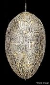 1 x High-end Italian LED Egg-Shaped Light Fitting Encrusted In Premium ASFOUR Crystals - RRP £4,000