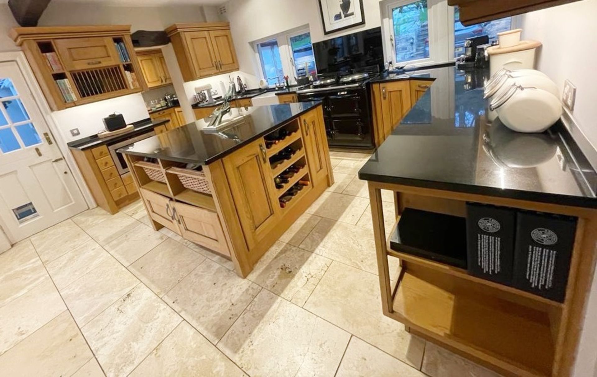 1 x Bespoke Solid Oak Kitchen With Black Granite Worktops, Island, Utility Room Units & Dining Table - Image 3 of 70