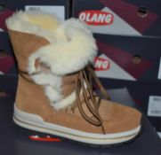 1 x Pair of Designer Olang Aurora 85 CUOIO Women's Winter Boots - Euro Size 40 - Brand New Boxed