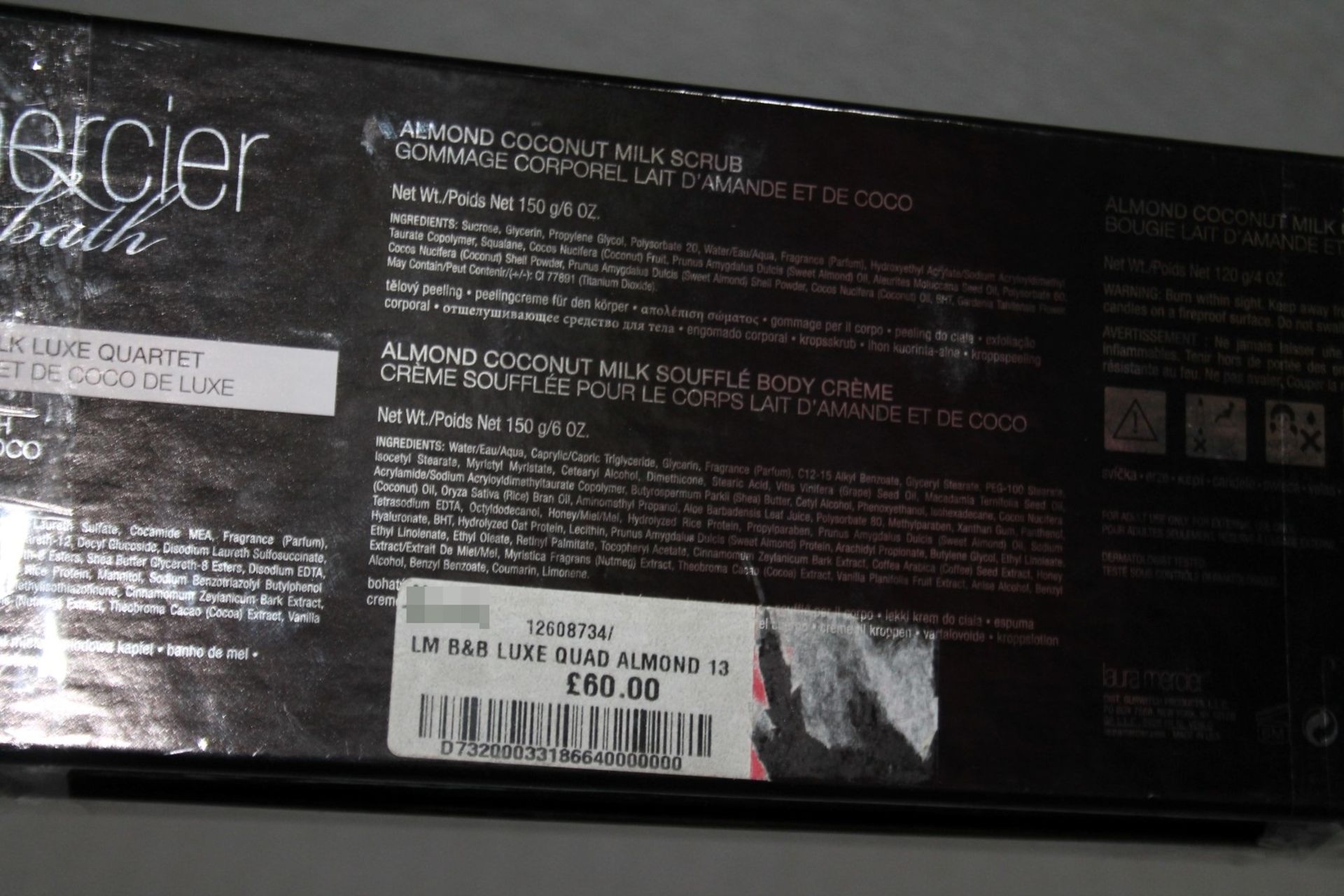 1 x LAURA MERCIER Body & Bath Almond Coconut Set - Original Price £60.00 - Unused Boxed Stock - Ref: - Image 4 of 8