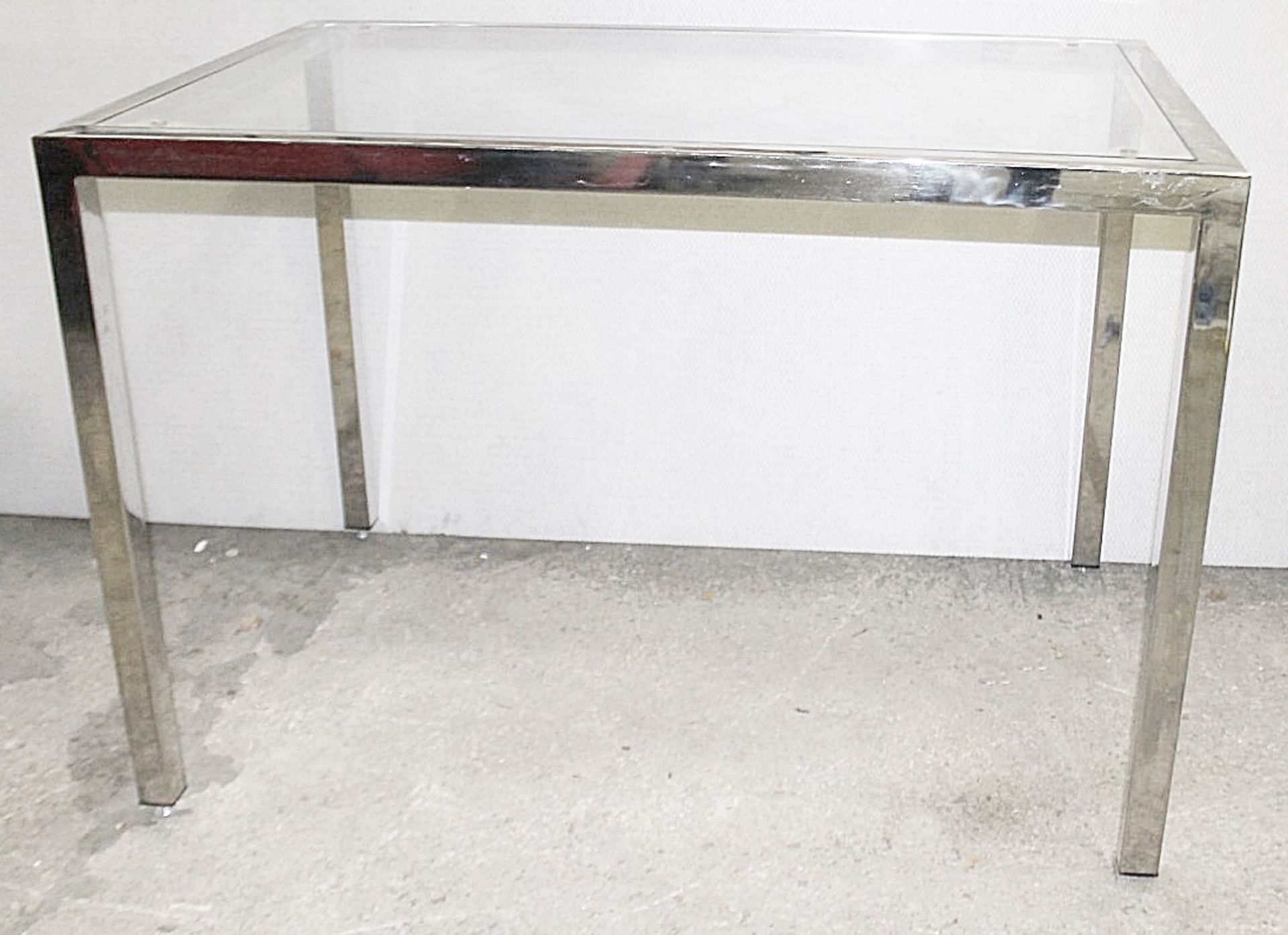 1 x Large Display Table In Glass And Chrome - Dimensions: H91 x W135 x D90cm - Ex-Showroom Piece - - Image 4 of 6